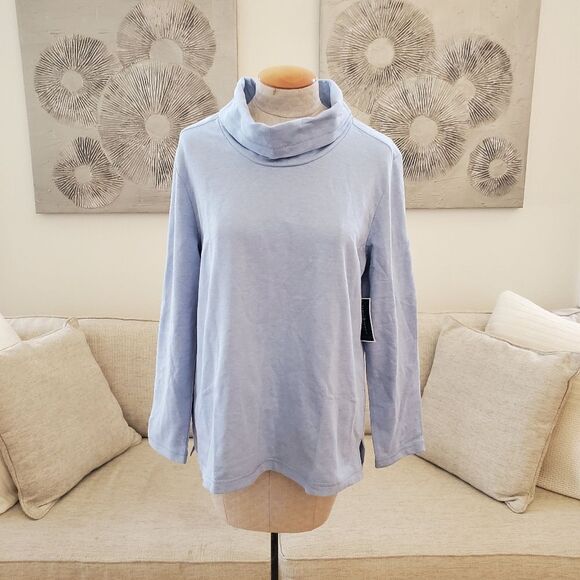 Karen Scott Sport Cowl-Neck Top sz Lg - Picture 2 of 10